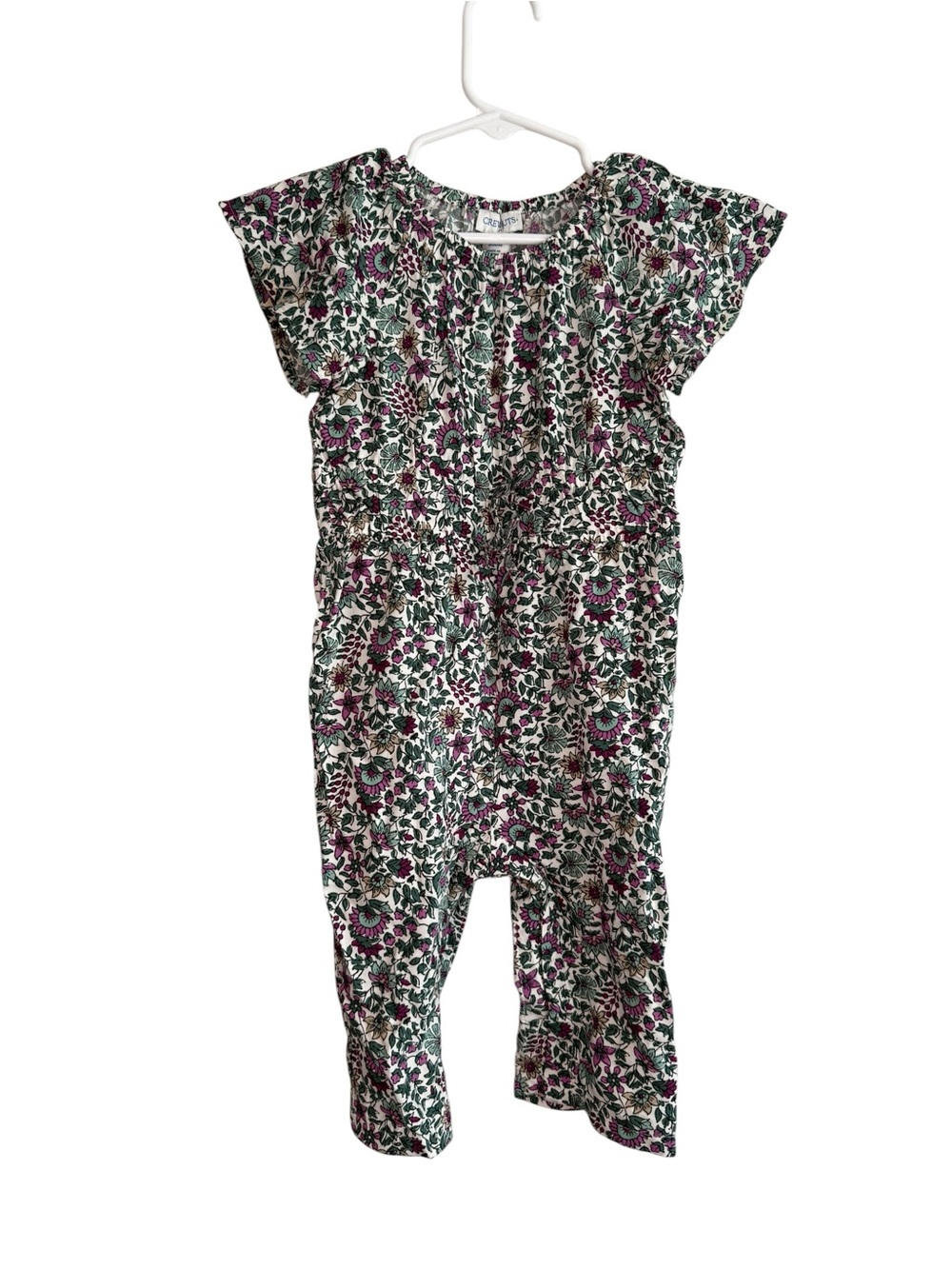 J.Crew CrewCuts Girls Floral Jumpsuit Size 6-12 Months NWT